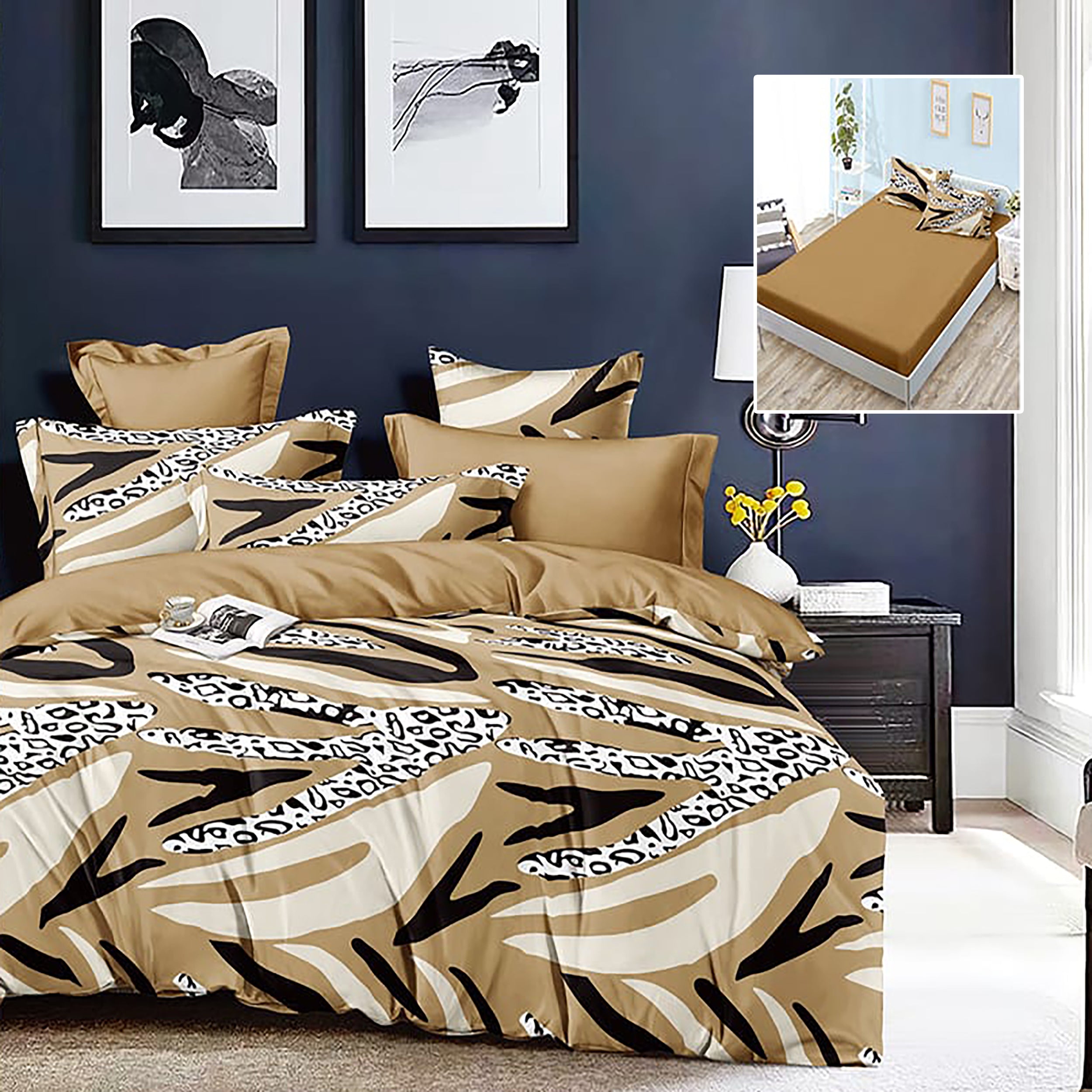 LENJERIE FINET 6 PIESE CU HUSĂ - 160x200 ȘI 180x200 (HF6P232)